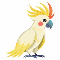 parrot on white