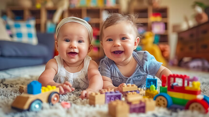 Kids enjoying creative play with cars and
