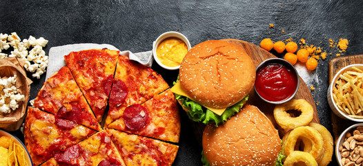 Junk food and unhealthy food.