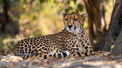 Naklejka premium Cheetah lying in the grass