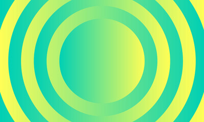 blue and yellow gradient background with concentric circle pattern