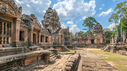 Fototapeta premium Ancient city renowned for grand palaces, bronze artifacts, detailed architecture, historical setting, rich and majestic