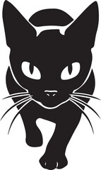 A cool cat silhouette Illustration vector .
