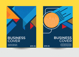 Fototapeta premium annual report design, Corporate report cover design, a4, Bauhaus cover design, abstract pattern design
