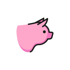 Pork line icon. Pig, livestock, butcher shop. Meat concept. Vector illustration can be used for topics like food, animal, agriculture
