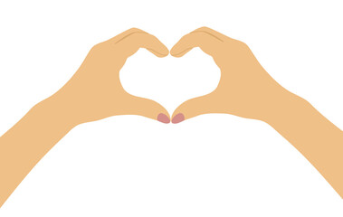 Fototapeta premium Heart shaped woman hands love support togeher comunication