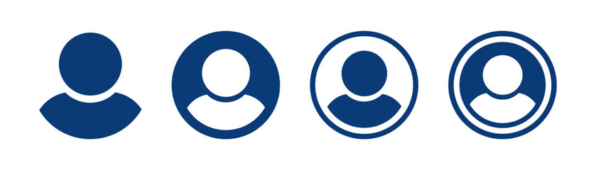 User icon, symbol. User account button, ui elements. Vector illustration