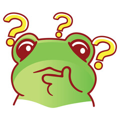 Cute frog emoji for Twich steamer, Frog vector illustration.