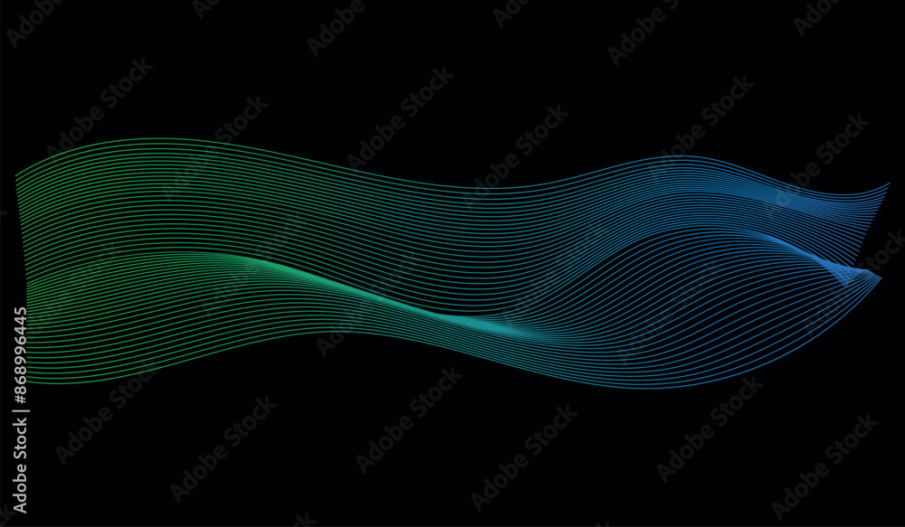 Poster abstraction colored lines intersection bends chaos texture 3d