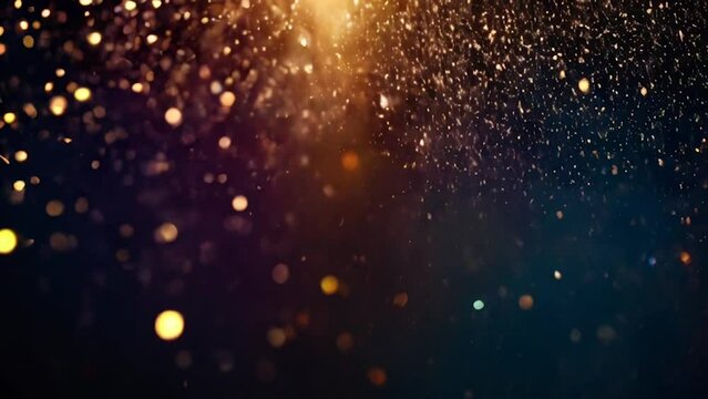 Festive Glowing Glitter Bokeh 4K video
