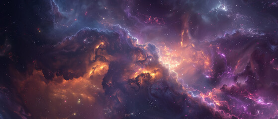 Fototapeta premium Encounter a sentient nebula that communicates through light patterns.