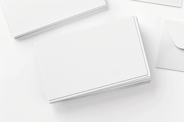 Business card mockup on isolated white background created with generative AI