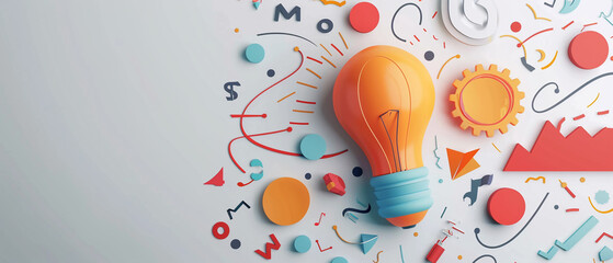 Success concept on white background innovation.