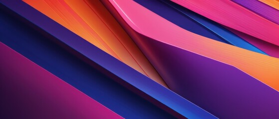 Dynamic and vibrant abstract background featuring colorful diagonal lines in various shades of purple, pink, blue, and orange.