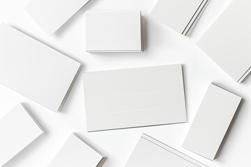 Business card mockup on isolated white background created with generative AI