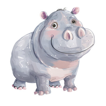 recommend clip art: A cartoonish drawing of a happy, smiling, gray elephant