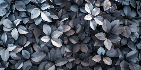 A close up of a bunch of leaves with a blue tint
