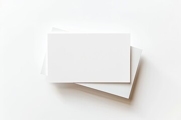 Business card mockup on isolated white background created with generative AI