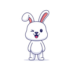 cute bunny cartoon vector character