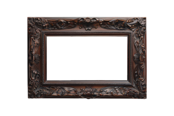 Antique Ornate Picture Frame isolated on white background