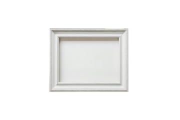 White Ornate Picture Frame isolated on white background