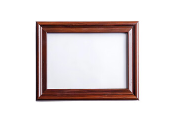 Fototapeta premium Wooden Frame with White Background