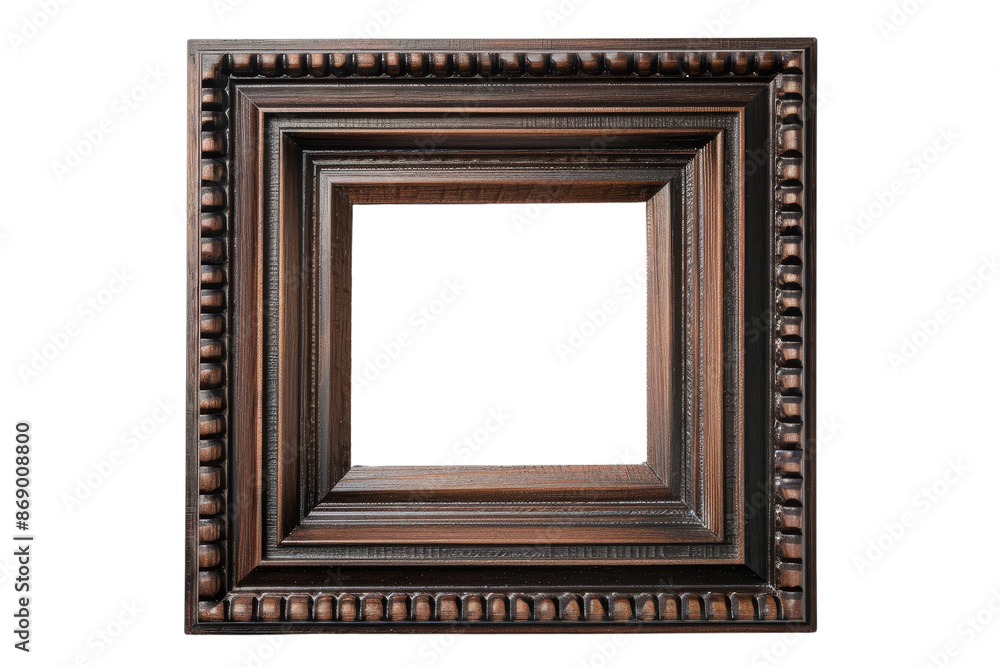 Wall mural antique wooden picture frame