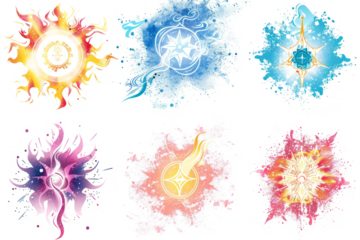 series of arcane symbols being inscribed in mid-air, each symbol surrounded by a burst of magical energy.