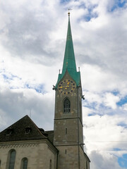 Fototapeta premium Scenic summer view of the Old Town architecture of Zurich