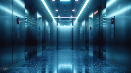 Fototapeta premium Interior of an elevator room