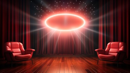 red sofa in a room