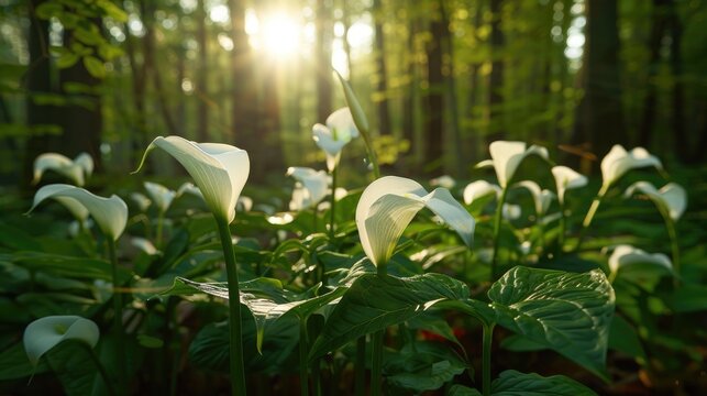 German forest s Arum maculatum