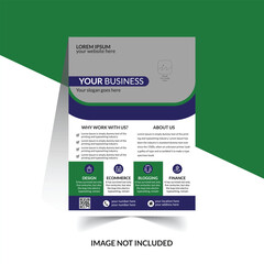 Obraz premium green white business brochure templete design