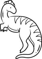 Dinosaur line art for coloring book page