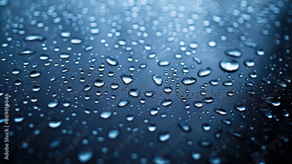 Poster the image is of a wet surface with many small water droplets on it