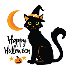 Cute Halloween Cat Sublimation Clipart