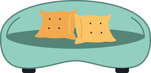 Comfortable Sofa Illustration Element