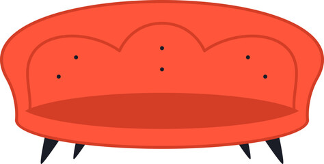 Comfortable Sofa Illustration Element