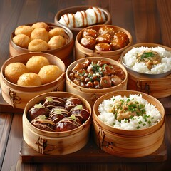 A variety of delicious Chinese food