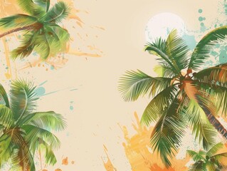 Palm Trees at Night