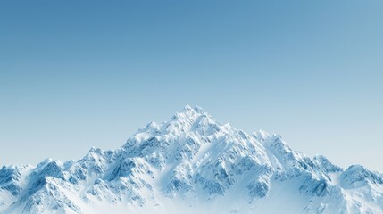 Obraz premium Majestic Snow-Capped Mountain Peaks Against Clear Blue Sky