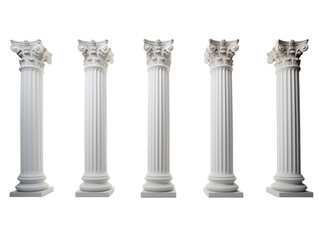 a row of white pillars