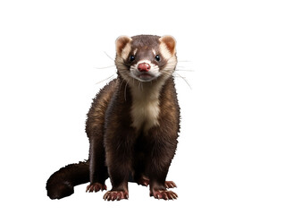 a brown and white ferret