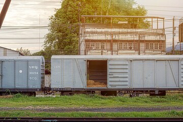 Chiang Mai, Thailand, old cargo car Photos at Chiang Mai Railway Station