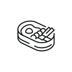 Bento box icon. Simple bento box icon for social media, app, and web design. Vector illustration