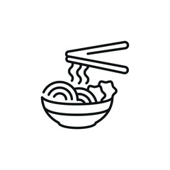 Ramen bowl icon. Simple ramen bowl icon for social media, app, and web design. Vector illustration