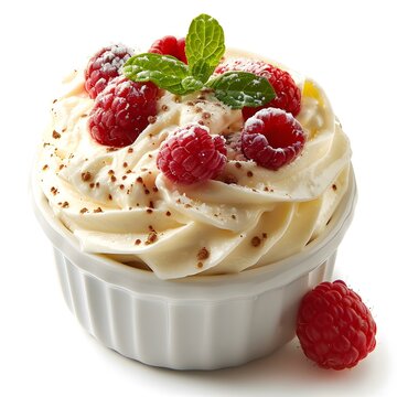 Raspberries and cream