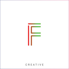 F Creative Latter Logo Design. By Custom Branding Logo. Creative Logo Design. Logo Template. Vector illustration. Modern Design. Monogram Design