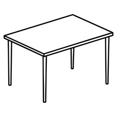 table isolated on white