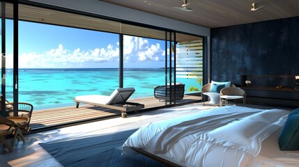 Fototapeta premium A luxury hotel room on the Australian img